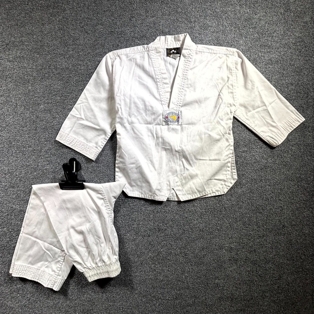 Best Sang Moo Sa Taekwondo Uniform Set Kid 00 White Dobok Gi Martial Arts Supply